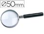 LUPA Q-CONNECT CRISTAL ARO METALICO MANGO PLASTICO NEGRO 50 MM