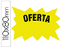 CARTEL CARTULINA ETIQUETA MARCAPRECIOS AMARILLO FLUORESCENTE 110X80 MM BOLSA DE 50 ETIQUETAS