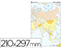 MAPA MUDO COLOR DIN A4 ASIA POLITICO