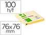 BLOC DE NOTAS ADHESIVAS QUITA Y PON Q-CONNECT 76X76 MM CON 100 HOJAS