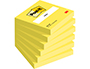 BLOC DE NOTAS ADHESIVAS QUITA Y PON POST-IT 76X76 MM AMARILLO NEON CON 100 HOJAS