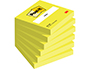 BLOC DE NOTAS ADHESIVAS QUITA Y PON POST-IT 76X76 MM VERDE NEON CON 100 HOJAS