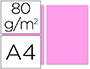PAPEL COLOR LIDERPAPEL A4 80GR ROSA PAQUETE DE 100 HOJAS