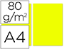 PAPEL COLOR LIDERPAPEL A4 80GR LIMON PAQUETE DE 100 HOJAS