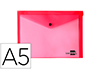 CARPETA LIDERPAPEL DOSSIER BROCHE 34350 POLIPROPILENO DIN A5 ROJA TRANSPARENTE