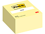 BLOC DE NOTAS ADHESIVAS QUITA Y PON POST-IT 76X76X45 MM CUBO COLOR AMARILLO 450 HOJAS