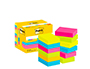 BLOC DE NOTAS ADHESIVAS QUITA Y PON POST-IT 38X51 MM NEON PACK DE 12 BLOCS SURTIDO
