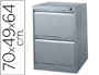 FICHERO CAJONES DE SUELO METALICO DE 2 CAJONES 70CM ALTO,64CM PROF,49CM ANCHOCOLOR GRIS N.75
