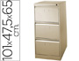 FICHERO CAJONES DE SUELO METALICO DE 3 CAJONES 101 ALTO,65 PROF. 47,5 ANCHO COLOR BEIGE N.34