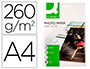 PAPEL Q-CONNECT FOTO GLOSSY KF02163 DIN A4 ALTA CALIDAD DIGITAL PHOTO PARA INK-JET BOLSA DE 20 HOJAS DE 260 GR