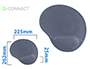 ALFOMBRILLA PARA RATON Q-CONNECT CON REPOSAMUECAS ERGONOMICA DE GEL GRIS OSCURO 262X225X25 MM