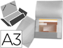CARPETA LIDERPAPEL PORTADOCUMENTOS 44804 SOLAPAS POLIPROPILENO DIN A3 TRANSPARENTE TRANSLUCIDO LOMO FLEXIBLE