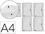 CARPETA LIDERPAPEL DOSSIER BROCHE 36664 POLIPROPILENO DIN A4 PACK DE 5 INCOLORA TRANSPARENTE MULTITALADRO
