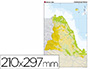 MAPA MUDO COLOR DIN A4 CATALUA FISICO