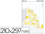 MAPA MUDO COLOR DIN A4 CATALUA POLITICO