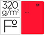 SUBCARPETA CARTULINA GIO FOLIO POCKET ROJO CON BOLSA Y SOLAPA 320G/M2