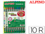 ROTULADOR ALPINO DOUBLE DOUBLE PUNTA GRUESA Y PUNTA FINA CAJA DE 10+2 UNIDADES COLORES SURTIDOS