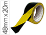 CINTA ADHESIVA Q-CONNECT DE SEGURIDAD AMARILLA Y NEGRA 20 MT X 48 MM
