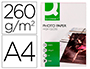 PAPEL Q-CONNECT FOTO GLOSSY DIN A4 ALTA CALIDAD DIGITAL PHOTO PARA INK-JET BOLSA DE 50 HOJAS DE 260 GR