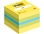 BLOC DE NOTAS ADHESIVAS QUITA Y PON POST-IT 51X51 MM MINICUBO COLOR LIMON 2051-L 400 HOJAS