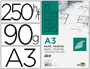 PAPEL DIBUJO LIDERPAPEL 297X420MM 90G/M2 VEGETAL