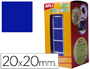 GOMETS AUTOADHESIVOS CUADRADOS 20X20 MM AZUL ROLLO DE 1770 UNIDADES