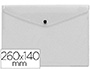 CARPETA LIDERPAPEL DOSSIER BROCHE POLIPROPILENO TAMAO SOBRE AMERICANO 260X140MM TRANSPARENTE