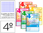 CUADERNO ESPIRAL LIDERPAPEL CUARTO PAUTAGUIA TAPA BLANDA 40H 75GR CUADRO PAUTADO 4MM C OLORES SURTIDOS