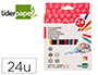 ROTULADOR LIDERPAPEL SLIM CAJA DE 24 UNIDADES COLORES SURTIDOS