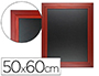 PIZARRA NEGRA LIDERPAPEL MURAL DE MADERA CON SUPERFICIE PARA ROTULADORES TIPO TIZA 50X60CM