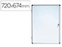 VITRINA DE ANUNCIOS BI-OFFICE FONDO MAGNETICO EXTRAPLANA DE INTERIOR 720X674 MM