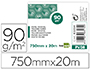 PAPEL DIBUJO LIDERPAPEL 750MMX20M 90G/M2 VEGETAL ROLLO