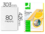 BOLSA DE PLASTIFICAR Q-CONNECT 303 X 426 MM 80 MC DIN A3 MATE CAJA DE 100 UNIDADES