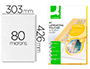 BOLSA DE PLASTIFICAR Q-CONNECT 303 X 426 MM 80 MC DIN A3 CAJA DE 100 UNIDADES