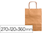 BOLSA KRAFT Q-CONNECT NATURAL ASA RETORCIDA 270X120X360 MM