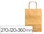 BOLSA KRAFT Q-CONNECT ORO ASA RETORCIDA 270X120X360 MM