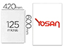 BOLSA DE PLASTIFICAR YOSAN BRILLO 420 X 600 MM 125 MC DIN A2 CAJA DE 50 UNIDADES