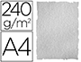 PAPEL COLOR LIDERPAPEL PERGAMINO CON BORDES A4 240GR GRIS PACK DE 10 HOJAS