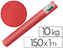 PAPEL KRAFT VERJURADO LIDERPAPEL ROJO ANCHO 1 MT LOMGITUD 150 MT GRAMAJE 65 GR PESO 10 KG