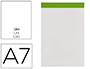 BLOC NOTAS LIDERPAPEL LISO A7 80 HOJAS 60 G/M2 PERFORADO SIN TAPA