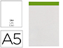 BLOC NOTAS LIDERPAPEL LISO A5 80 HOJAS 60 G/M2 PERFORADO SIN TAPA
