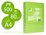 PAPEL COLOR Q-CONNECT DIN A4 80GR VERDE NEON PAQUETE DE 500 HOJAS