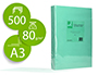 PAPEL COLOR Q-CONNECT DIN A3 80GR VERDE PAQUETE DE 500 HOJAS
