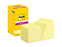 BLOC DE NOTAS ADHESIVAS QUITA Y PON POST-IT SUPER STICKY 76X76 MM CON 12 BLOC AMARILLO CANARIO