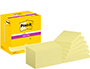 BLOC DE NOTAS ADHESIVAS QUITA Y PON POST-IT SUPER STICKY 76X127 MM CON 12 BLOC AMARILLO CANARIO