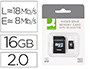 MEMORIA SD MICRO Q-CONNECT FLASH 16 GB CLASE 6 CON ADAPTADOR