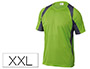 CAMISETA DELTAPLUS POLIESTER MANGA CORTA CUELLO REDONDO TRATAMIENTO SECADO RAPIDO COLOR VERDE-GRIS TALLA XXL