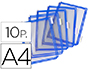 FUNDA PARA PORTACATALOGO DJOIS DIN A4 COLOR AZUL PACK DE 10 UNIDADES