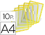 FUNDA PARA PORTACATALOGO DJOIS DIN A4 COLOR AMARILLO PACK DE 10 UNIDADES