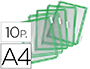 FUNDA PARA PORTACATALOGO DJOIS DIN A4 COLOR VERDE PACK DE 10 UNIDADES